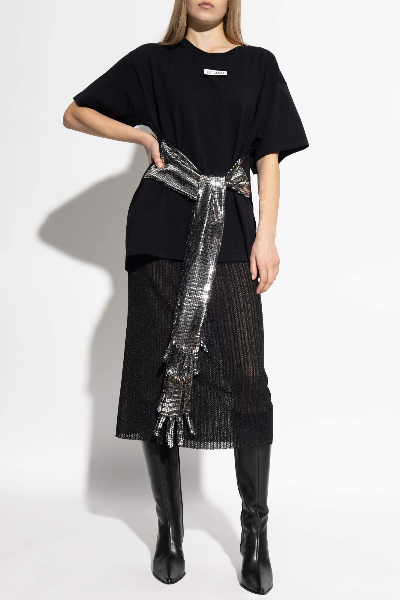 MM6 Maison Margiela T-shirt with long gloves | Women's | Vitkac